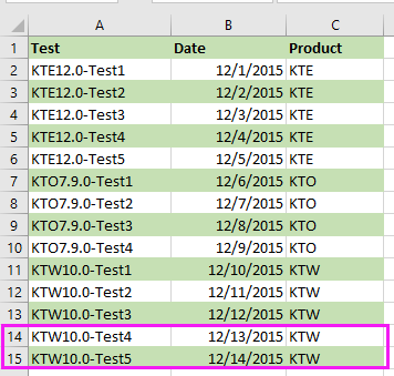 doc auto color alternating row 12