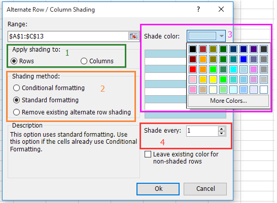 doc auto color alternating row 14