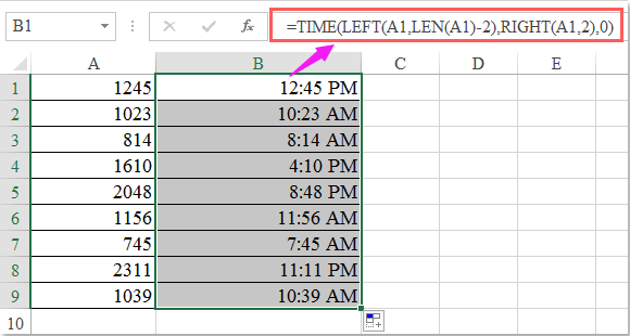 doc inserta dos puntos en los números 1