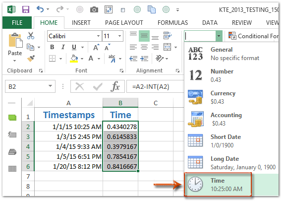 How To Average Timestamps Of Day In Excel