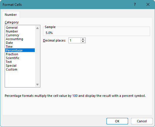 Format Cells dialog box