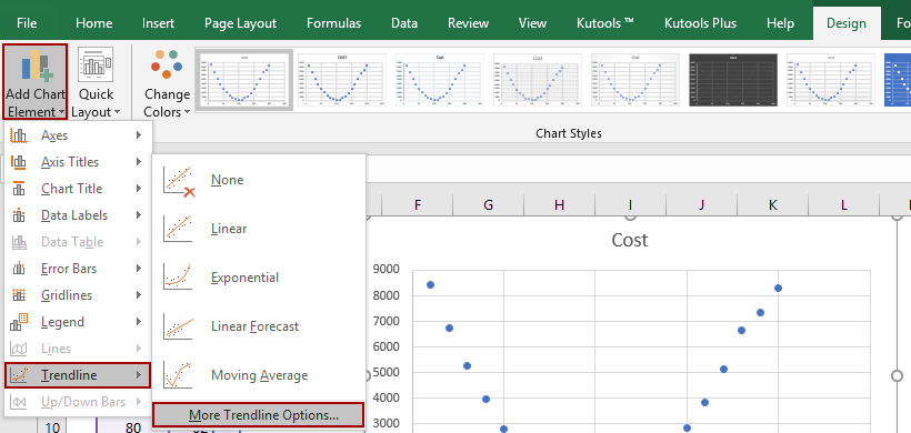 excel trendline equation decimal places