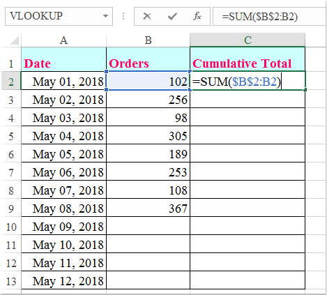 doc calcular la suma acumulada 1