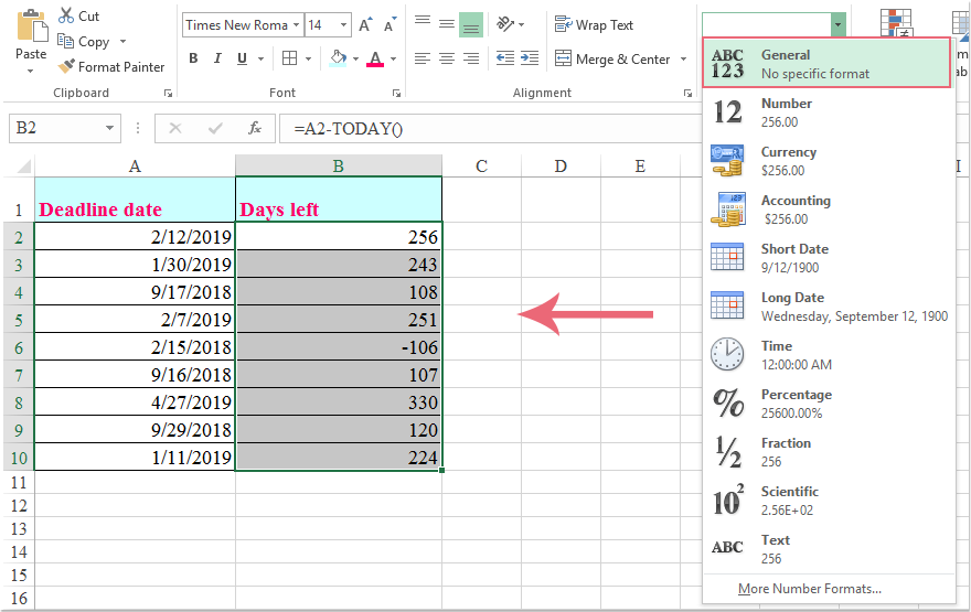 doc calculate days till deadline 2