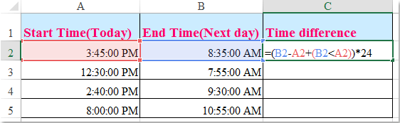 doc calculate time past overnight 2