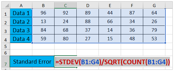 how to calculate standard error without standard deviation