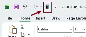 the calculator appears in the QAT