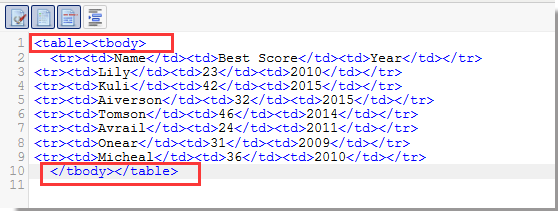 doc cell to html table 9