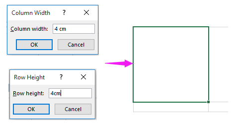 How to change cell size to inches cm mm pixels in Excel