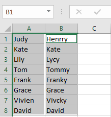 How to change color if two cells are not equal in Excel?