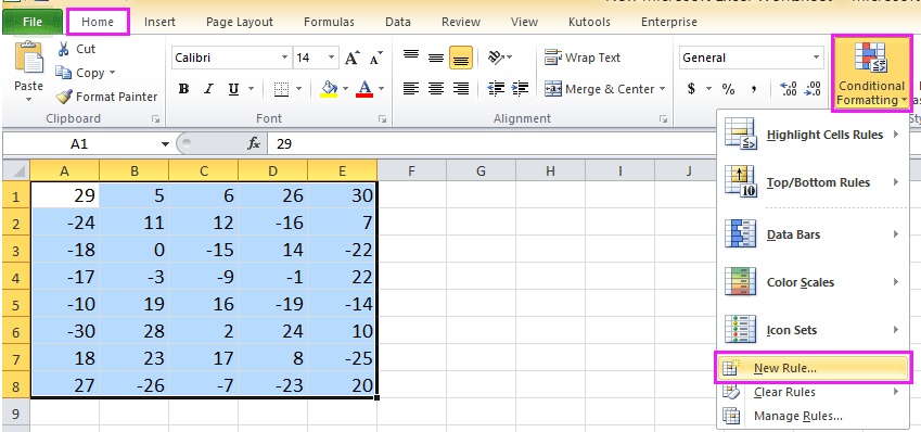 doc根據單元格值1更改字體顏色