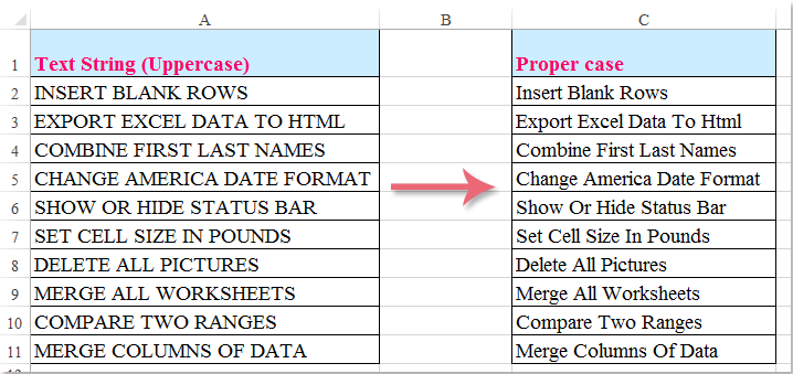 newid doc uppercase i propercase 1