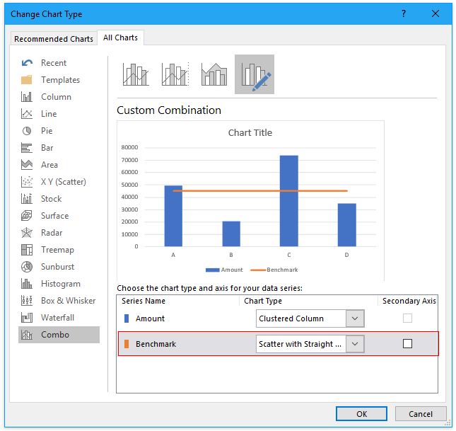 Add Fixed Line To Excel Chart