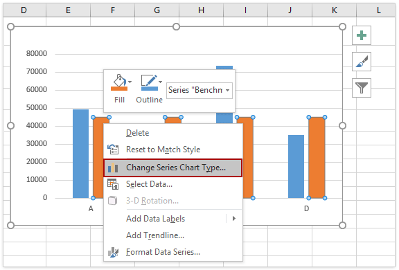 How to add a line in Excel graph: average line, benchmark, etc.