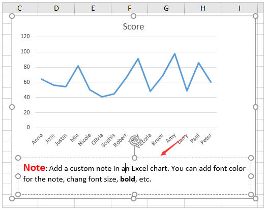 how to add footnote in excel