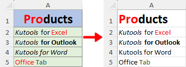 Formatting applied to individual characters within a cell cannot be removed