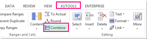 How to concatenate cells and add space between words in Excel?