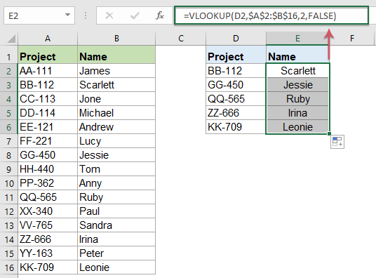 How to write a formula that outputs all values in a column