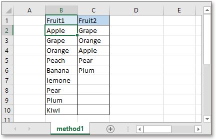 Сравнение столбцов в Microsoft Excel на совпадения в строках