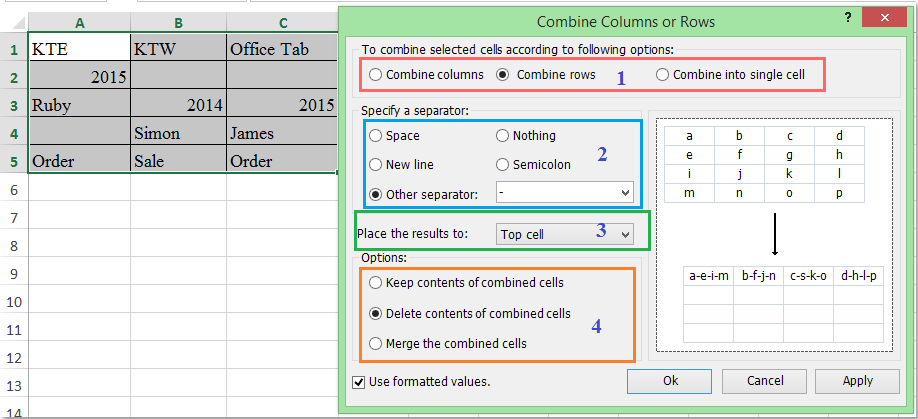 doc combinar pular espaços em branco 5