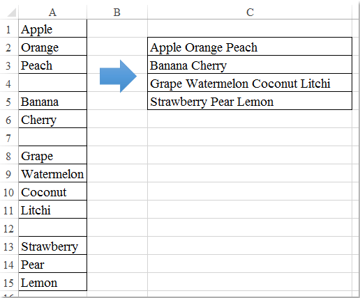 doc concatenate until blank 1