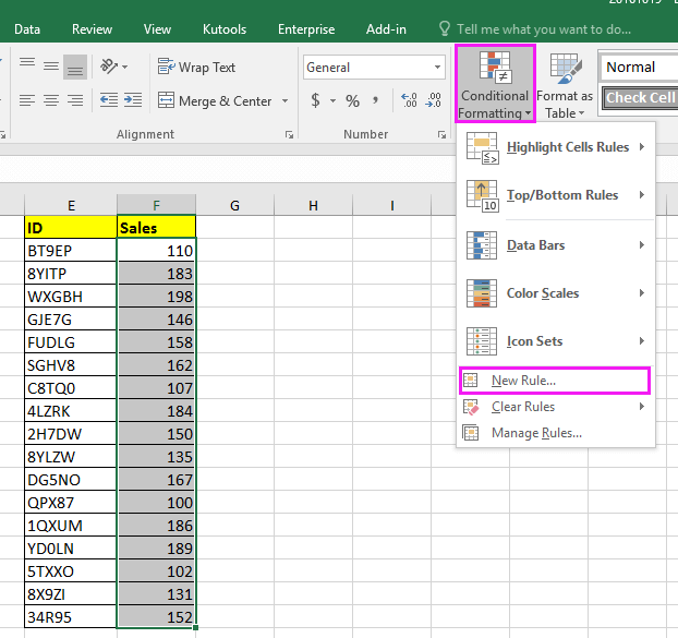 doc conditional formatting by percentile 2