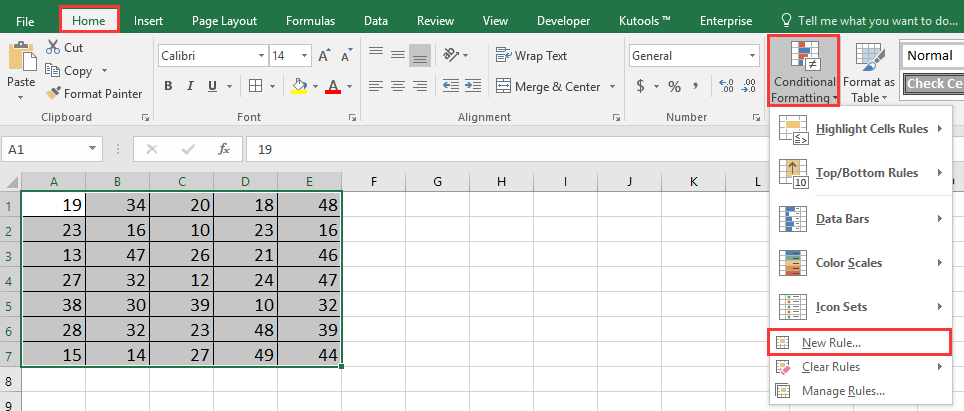 doc conditional formatting not in two values 1