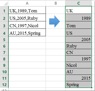 doc convert comma values to list 4