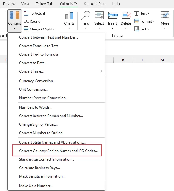 enable this Convert Country Names and ISO Codes feature