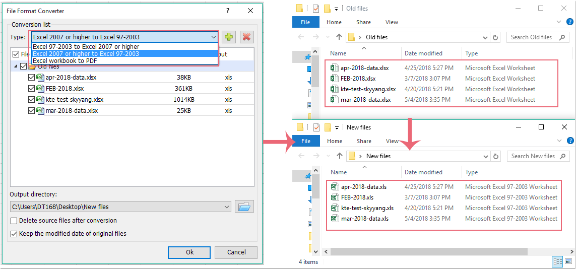 How To Convert Multiple Xlsx Formats To Xls Formats Or Vice Versa