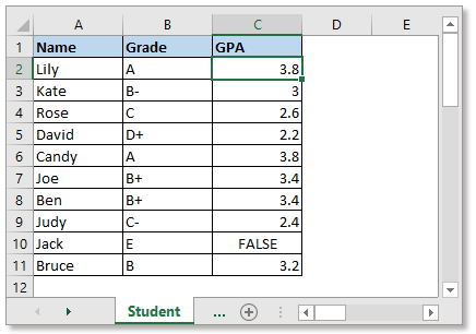 doc convert grade to number 1