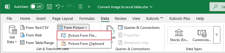 click Picture From File feature