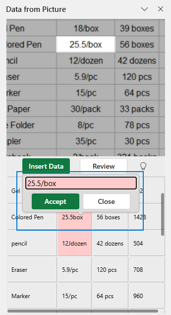 review and correct the suggested corrections