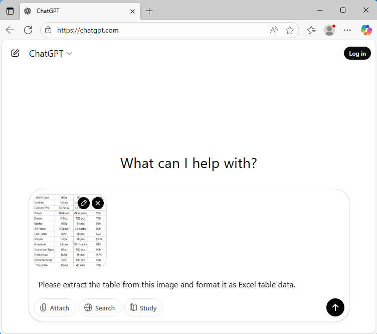 upload pictue and type instruction