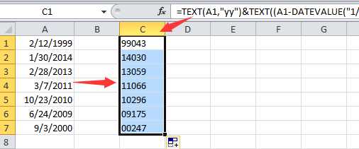 How to convert between Julian date and calendar date in Excel?