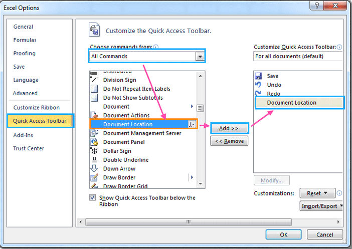How to quickly insert file path into Excel?