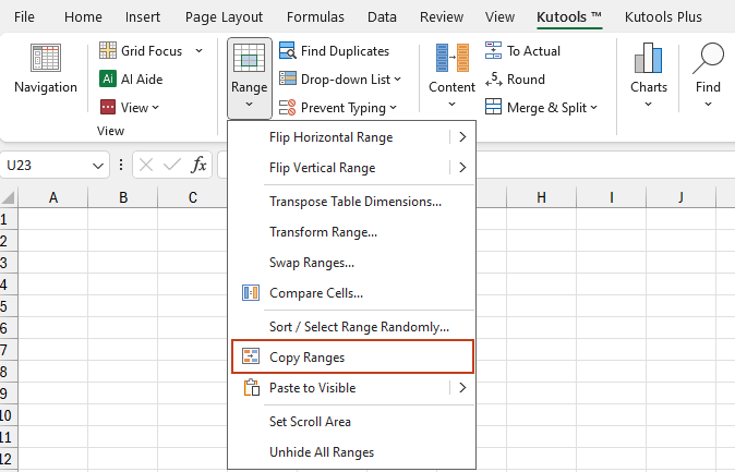 Excel addin: copy multiple ranges simultaneously