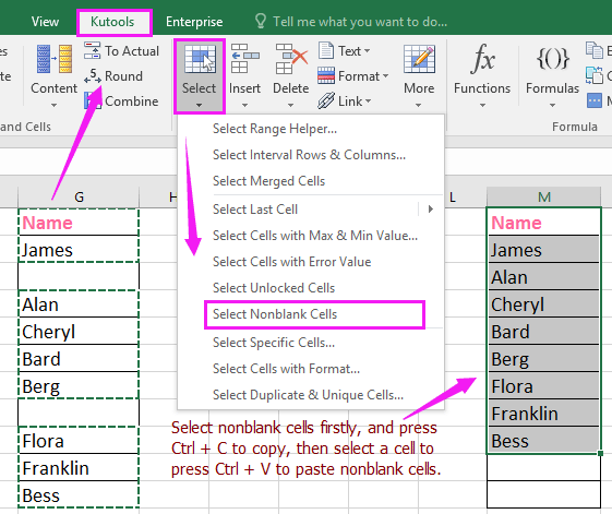 How To Copy And Paste Only Non Blank Cells In Excel