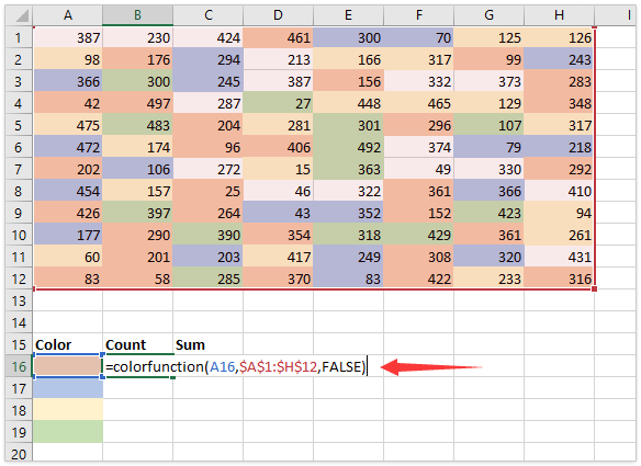 excel if then formula color cell