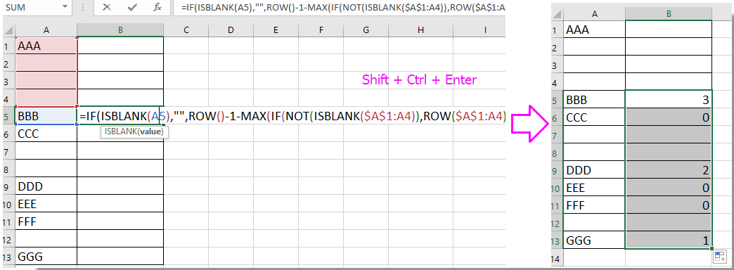 doc count continuous blanks 2