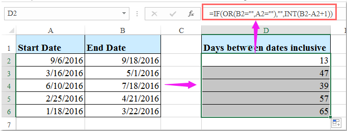 doc count days inclusive 1