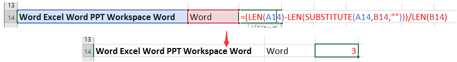 doc count instance of word 3