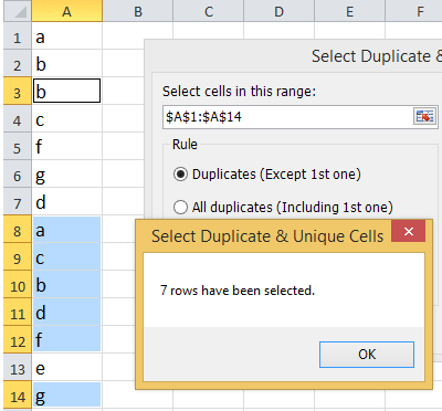 doc count eliminar duolicate 7