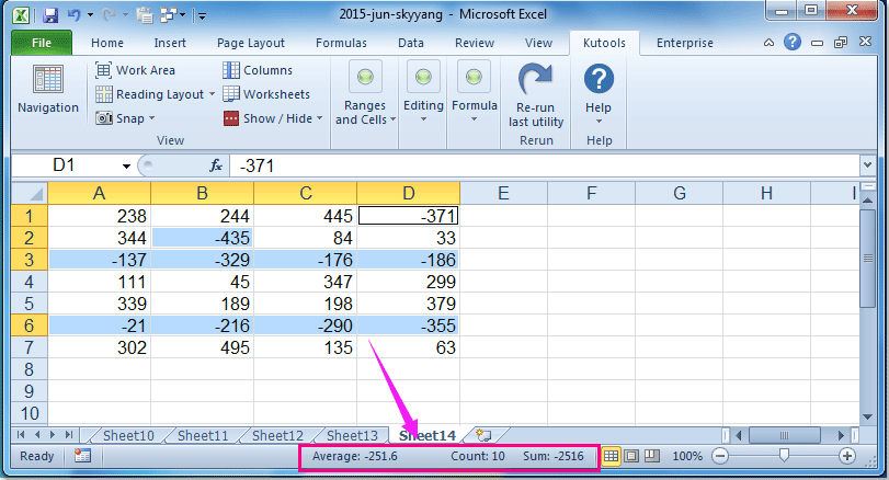 How To Count Sum Only Positive Or Negative Numbers In Excel 7765