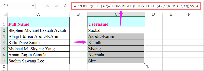 doc create username from full name 2