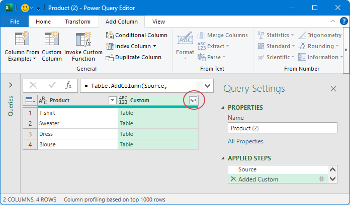 click the Expand button to reveal its contents