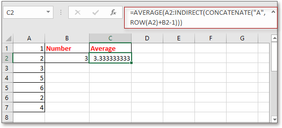 doc definește intervalul după valoarea celulei 2