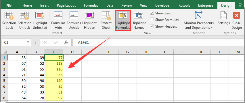 drawdown formula excel