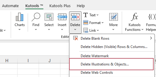 The Delete Illustrations & Objects feature
