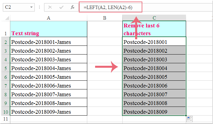 How To Remove First Last Or Certain Characters From Text In Excel 6775